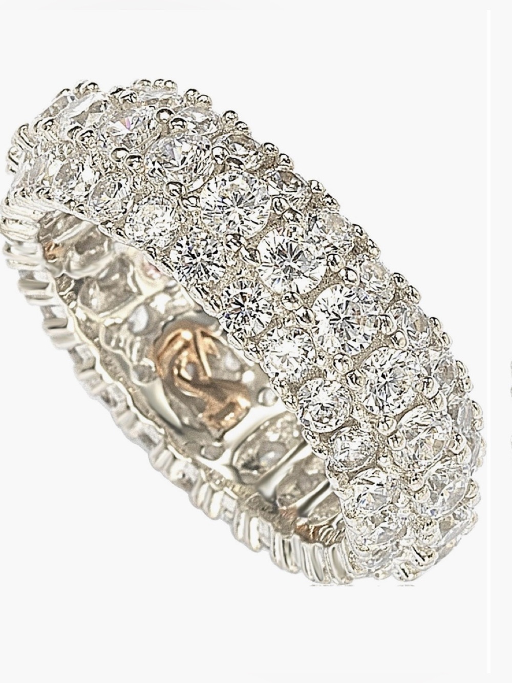 Suzy Levian Triple Row CZ Eternity Ring